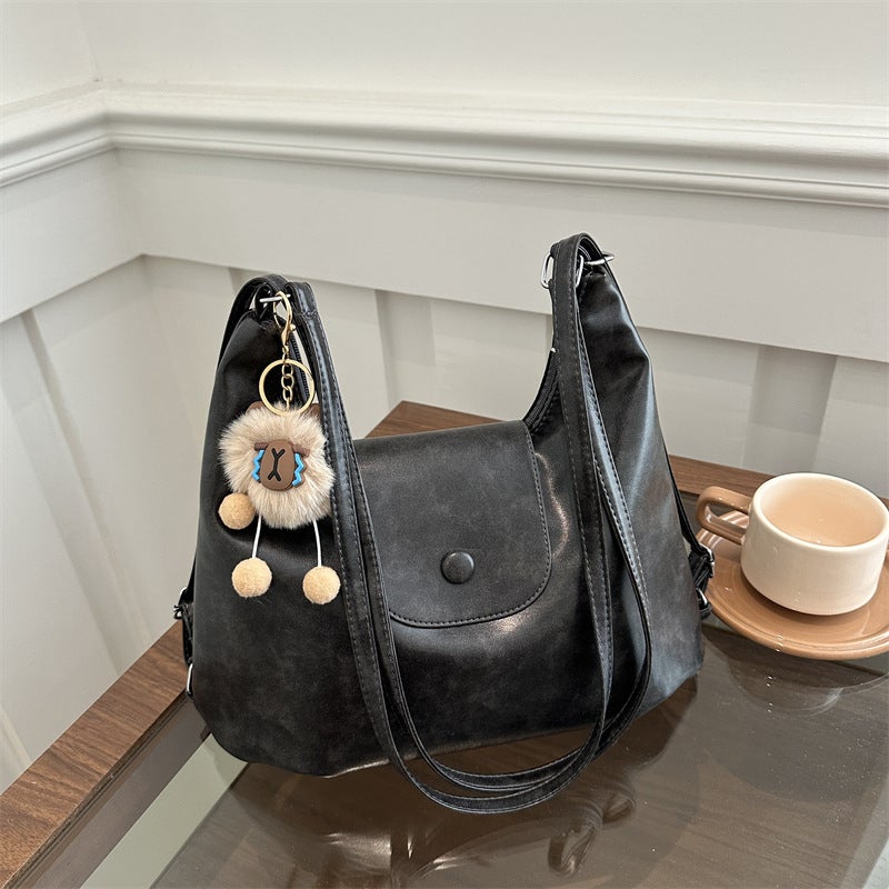 Vintage Women's Shoulder Tote Bag, Large Capacity, 2026 Winter - Image 4