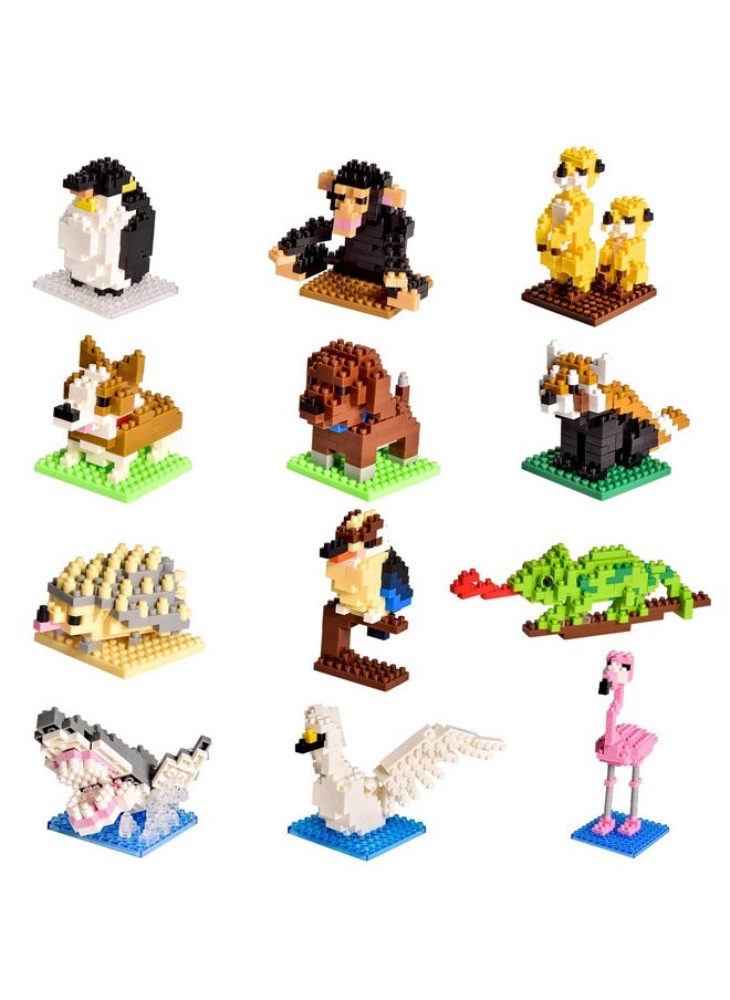 FUN LITTLE TOYS FUN LITTLE TOYS Party Favor for Kids Building Set, Mini Animals Building Blocks Sets Goodie Bags Stuffers for Kid, Small Toy Prizes, 12Pack Kit Birthday Party Favor Gifts Toys for Ages 8-13  - Image 1