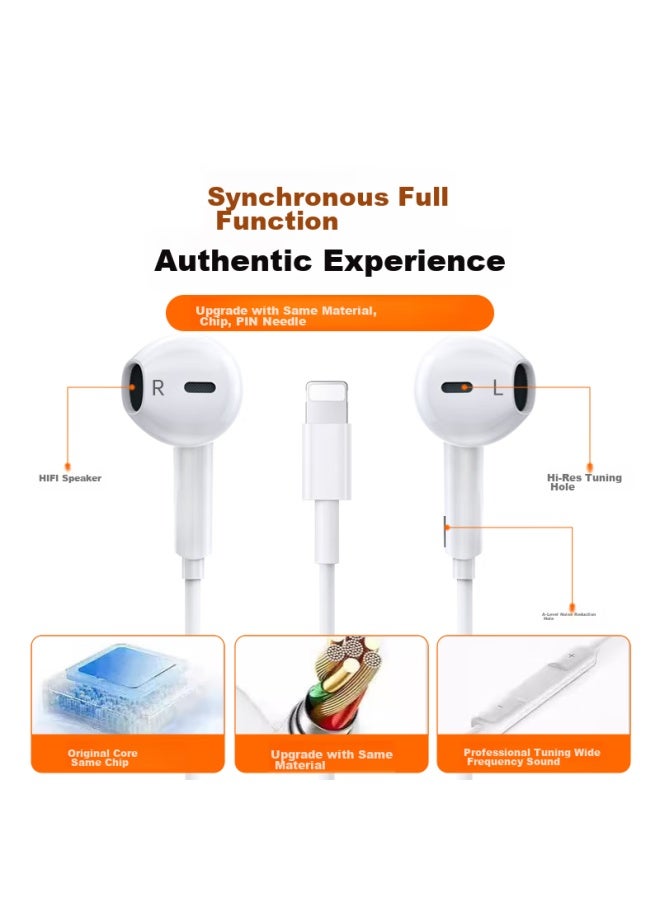 Witgoer Compatible With Apple Earphones, Wired Lightning, For Iphone 13 Pro Max/14/12/11/ipad/15/8/7 Plus - Image 3