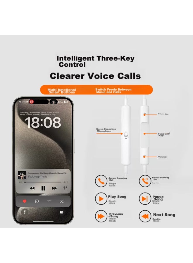Witgoer Compatible With Apple Earphones, Wired Lightning, For Iphone 13 Pro Max/14/12/11/ipad/15/8/7 Plus - Image 5
