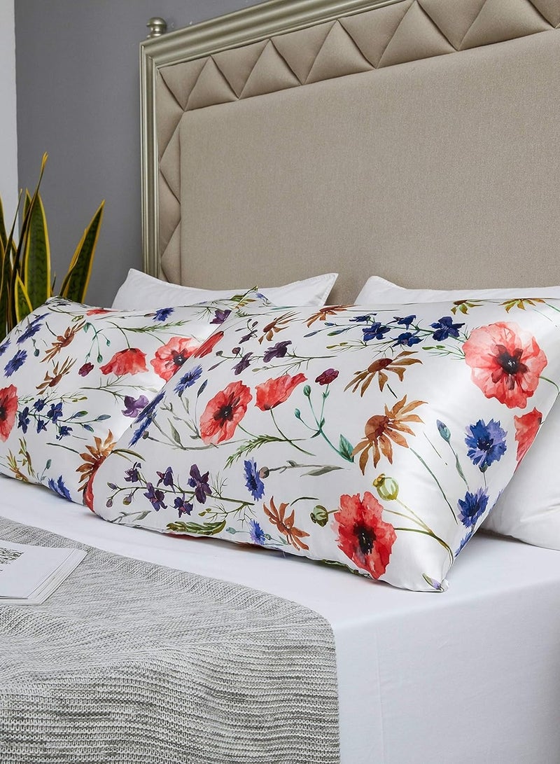 Bukela Satin Pillowcase for Hair and Skin, Silk Satin Pillowcase 2 Pack, Queen Size Pillow Cases Set of 2, Silk Pillow Cover with Envelope Closure  - Image 5
