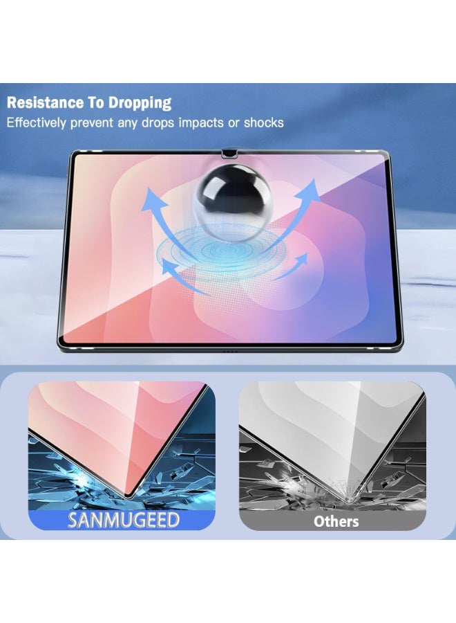 سانموجيد واقي شاشة من قطعتين لجهاز سامسونج جالاكسي تاب S11 ألترا مقاس 14.6 بوصة، شفاف للغاية، صلابة 9H، حساس للمس، مضاد للخدش، مضاد لبصمات الأصابع، واقي شاشة من الزجاج المقوى - Image 2