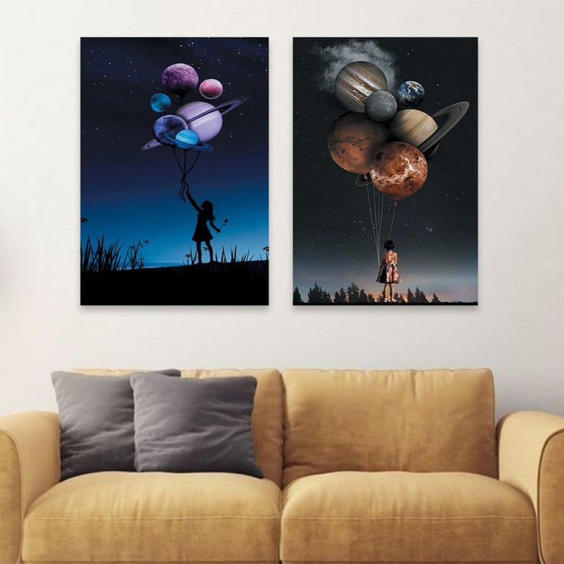 ماركتنا لوحة قماشية ثنائية بتصميم مودرن - Image 1