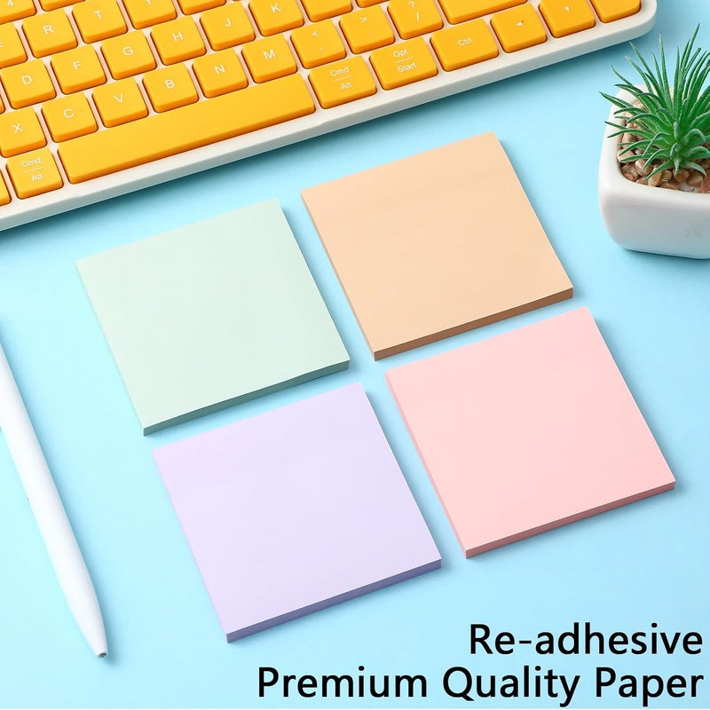Thenshop 12 Pads Sticky Notes 3''x3'', Self Stick Notes Pads Office Supplies, Gradient Colors Vintage Color 50 Sheets/Pad for School, Office, Home(Morandi Colors) - Image 5