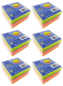 Maxi 6-Pack Removable Self Adhesive Notes 3x3 Inches Multicolour 