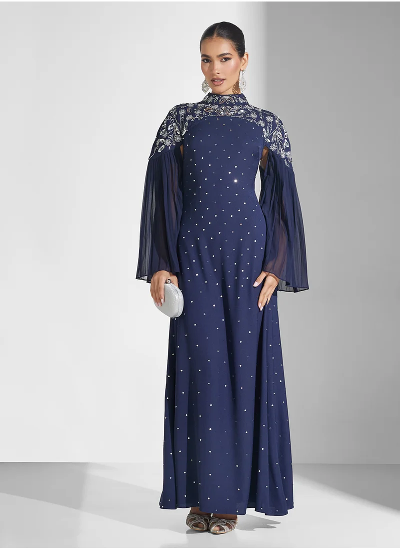 فروك اند فرل Flutter Sleeve Maxi Dress