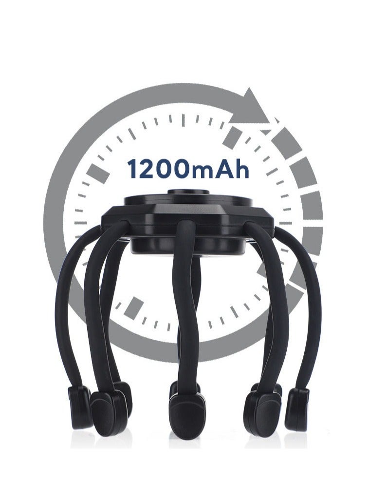 general Hair Scalp Massager with 8 Vibrating Contacts, Rechargeable Portable Head Massager for Pain and Anxiety Relief, Stress Relax, Tension, Relaxation, Deep Sleep, Multidimensional relaxation - Image 4