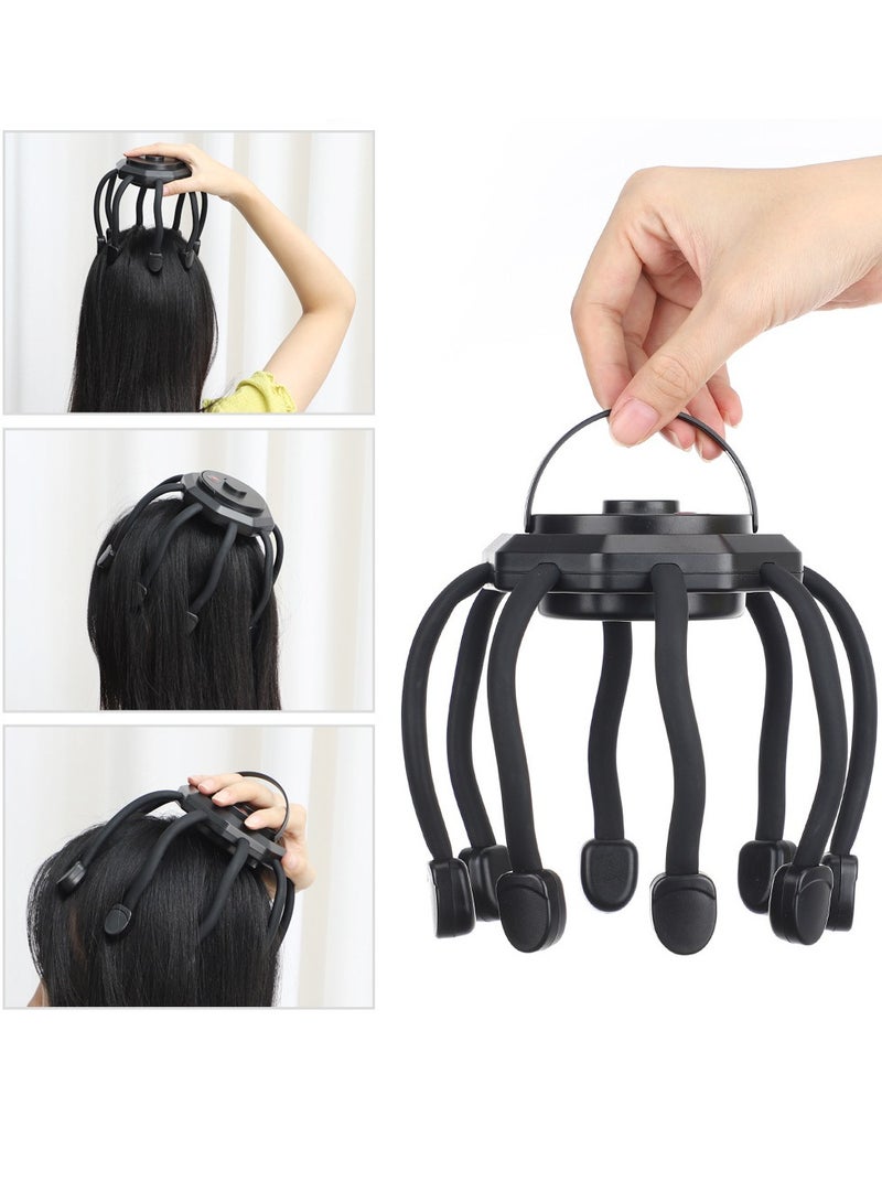 general Hair Scalp Massager with 8 Vibrating Contacts, Rechargeable Portable Head Massager for Pain and Anxiety Relief, Stress Relax, Tension, Relaxation, Deep Sleep, Multidimensional relaxation - Image 5