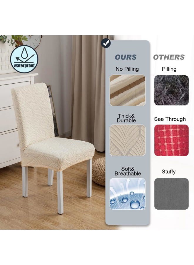 YUEANG Waterproof Dining Chair Covers, Chair Covers for Dining Room, Stretch Parsons Chair Slipcover, Removable, Washable for Dining Room Kitchen Chair Protector Cover - Image 4