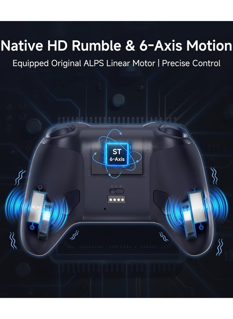 MOBAPAD Chitu2 HD Wireless Pro Controller for Nintendo Switch 2/1 Lite/OLED, Gamepad with TMR Glide Joysticks [ZERO Drift], HD Rumble, NFC, Mechanical Buttons, Turbo, Programming, 6 Axis Gyro - Image 3