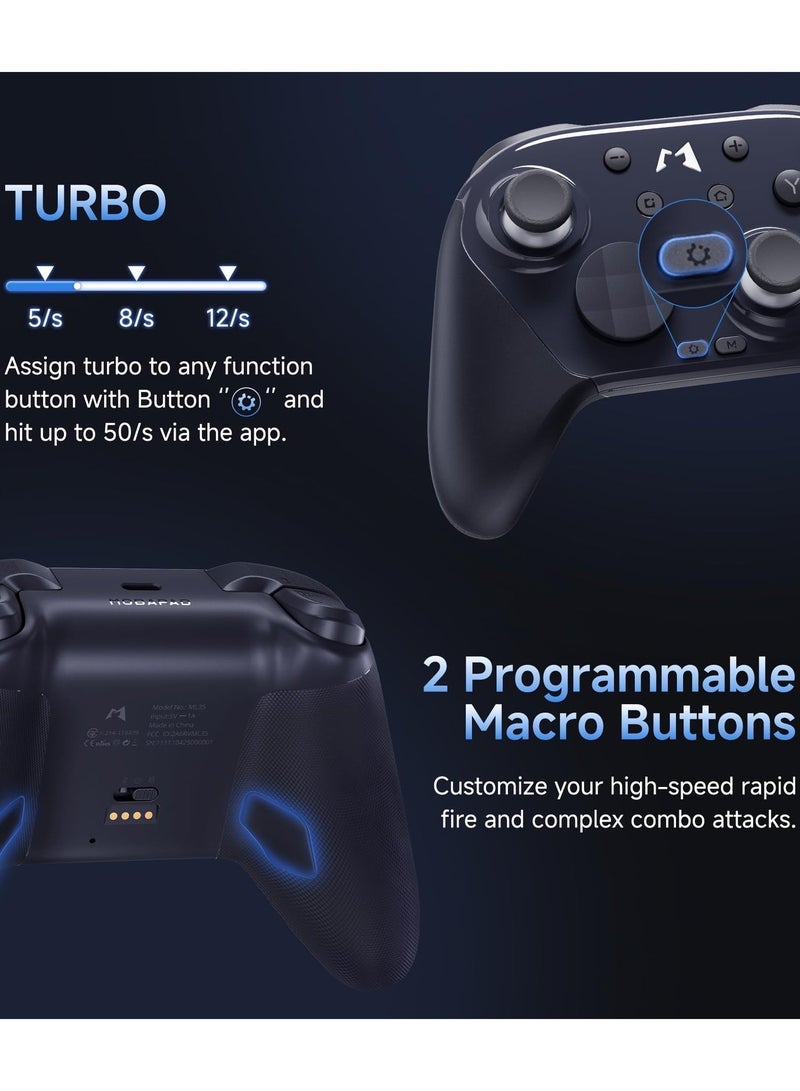 MOBAPAD Chitu2 HD Wireless Pro Controller for Nintendo Switch 2/1 Lite/OLED, Gamepad with TMR Glide Joysticks [ZERO Drift], HD Rumble, NFC, Mechanical Buttons, Turbo, Programming, 6 Axis Gyro - Image 5