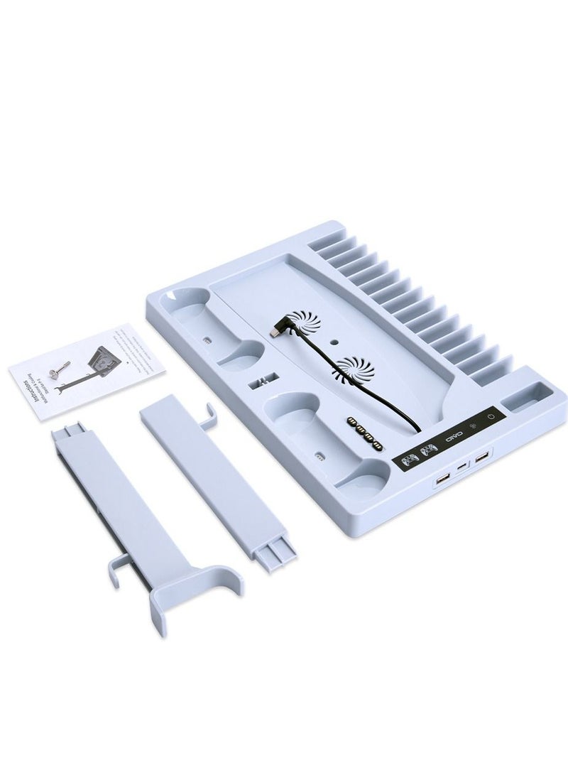 NIBEMINENT For PS5 radiator + handle charger + multi-function PS5 storage bracket base  - Image 3