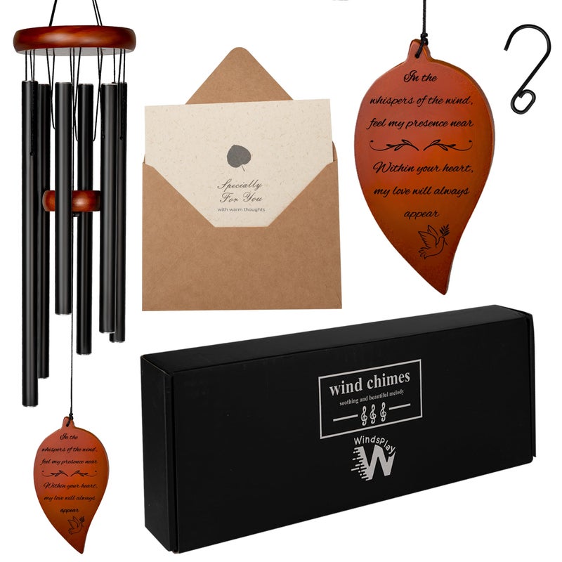 Windsplay Best Memorial Wind Chimes for Outside - 32.5" Sympathy Wind Chimes Memorial Gifts for Loss of Loved One - in Remembrance Gifts - Best Bereavement Gift Idea for Loss of Loved One - Unique Funeral Gift - Image 1