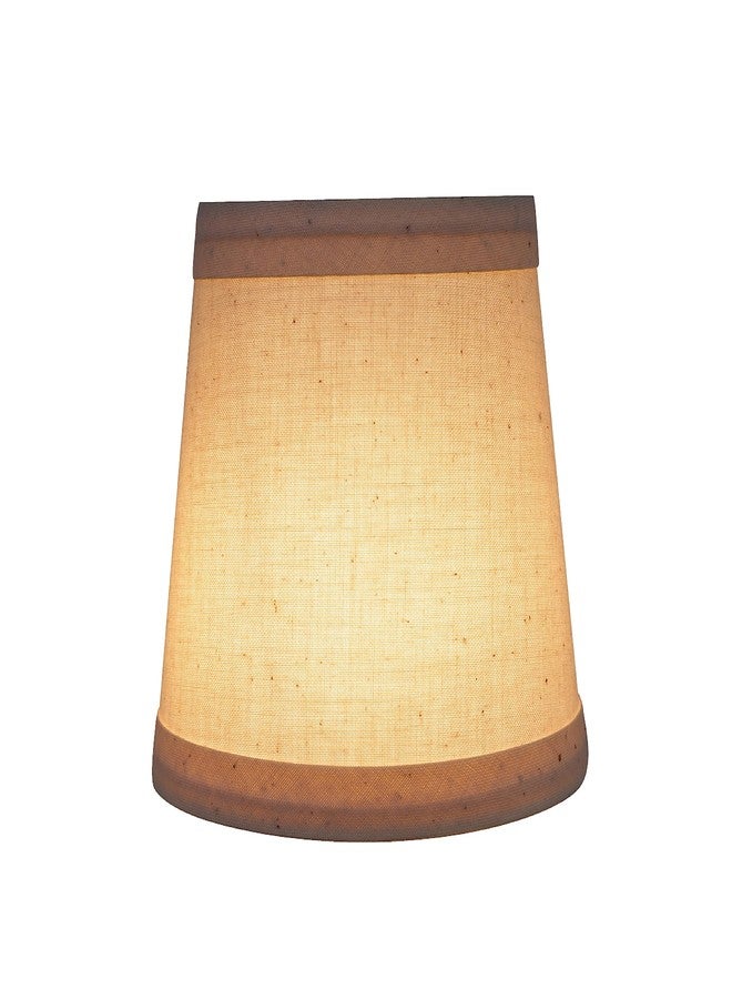 Aspen Creative 32714-2B, Empire Clip-On Chandelier Lamp Shade, Off White, 3" Top x 4" Bottom x 4" Slant Height, Set of 2 - Image 2
