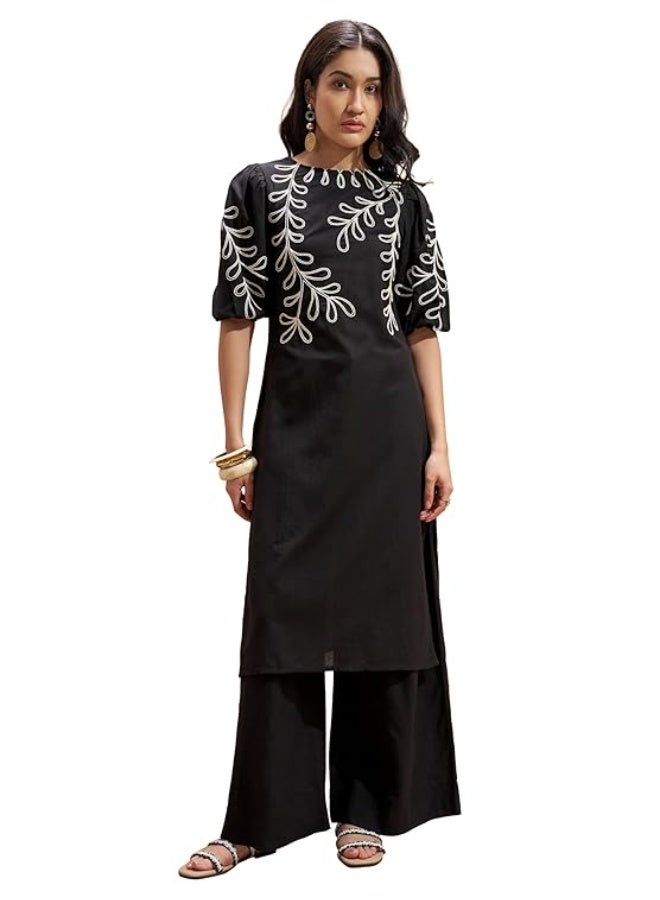 Vishudh Women Kurta black M - Image 1