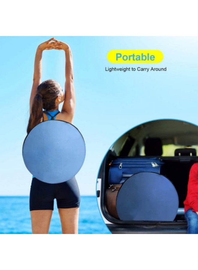 GGEROU خيمة شاطئ، مظلة شاطئ سهلة الفتح، خيمة شاطئ محمولة مع حقيبة حمل، خيمة محمولة فورية مضادة للأشعة فوق البنفسجية، عامل حماية من أشعة الشمس UPF 50+، لشخصين إلى ثلاثة أشخاص، أزرق - Image 5