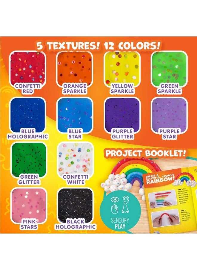 made by me Mixy Squish Rainbow Mega Pack By Horizon Group Usa Includes 12 Oz. Of Premade Air Dry Clay Sensory Play 12 Colors 5 Different Crunchy Bumpy Soft Textures Dries Squishy & Smooth  - Image 3