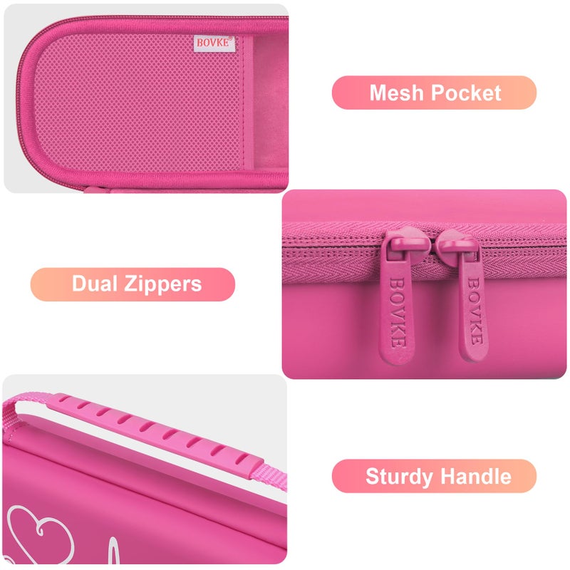 BOVKE Travel Stethoscope Case for 3M Littmann Classic III, Lightweight II S.E, MDF Acoustica Lightweight Stethoscopes, Mesh Pocket for Pen Lights, Medical Scissors and Nurse Accessories, Raspberry - Image 4