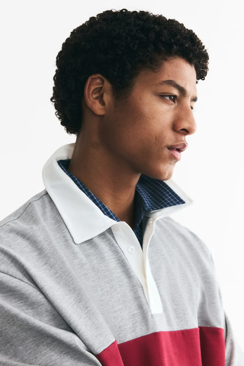 H&M  Regular Fit Cotton rugby shirt for Men | Best Price UAE