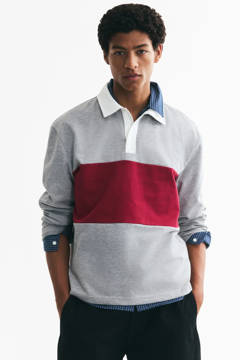 H&M  Regular Fit Cotton rugby shirt for Men | Best Price UAE