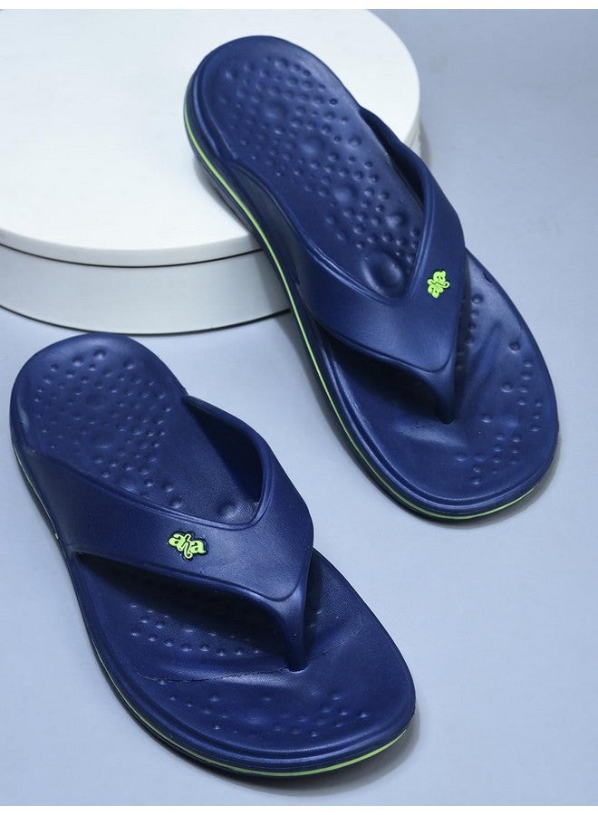 Liberty A-HA BEACHTIME Casual Slipper For Men With EVA Sole | Durable & Lightweight | Stylish Flip-Flop | Cushioned Footbed | Comfortable Fit for Every Occasion (T.Blue - 11 UK) - Image 2