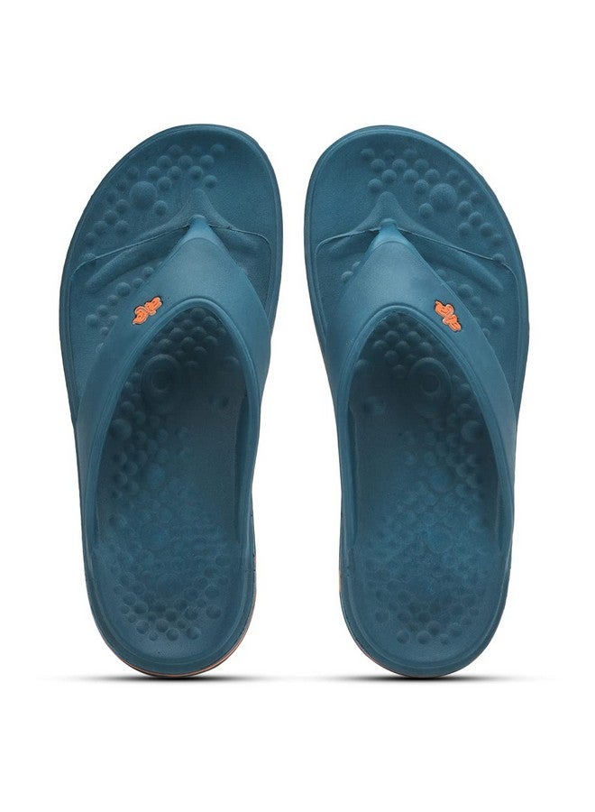 Liberty A-HA BEACHTIME Casual Slipper For Men With EVA Sole | Durable & Lightweight | Stylish Flip-Flop | Cushioned Footbed | Comfortable Fit for Every Occasion (T.Blue - 11 UK) - Image 1