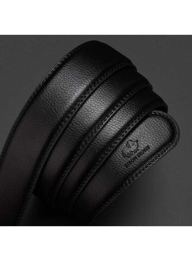 American Bison Men's Belt With Automatic Buckle, Cowhide Business Waistband, Casual Trouser Belt, Birthday Gift For Boyfriend - Image 2