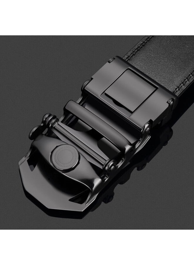 American Bison Men's Belt With Automatic Buckle, Cowhide Business Waistband, Casual Trouser Belt, Birthday Gift For Boyfriend - Image 4
