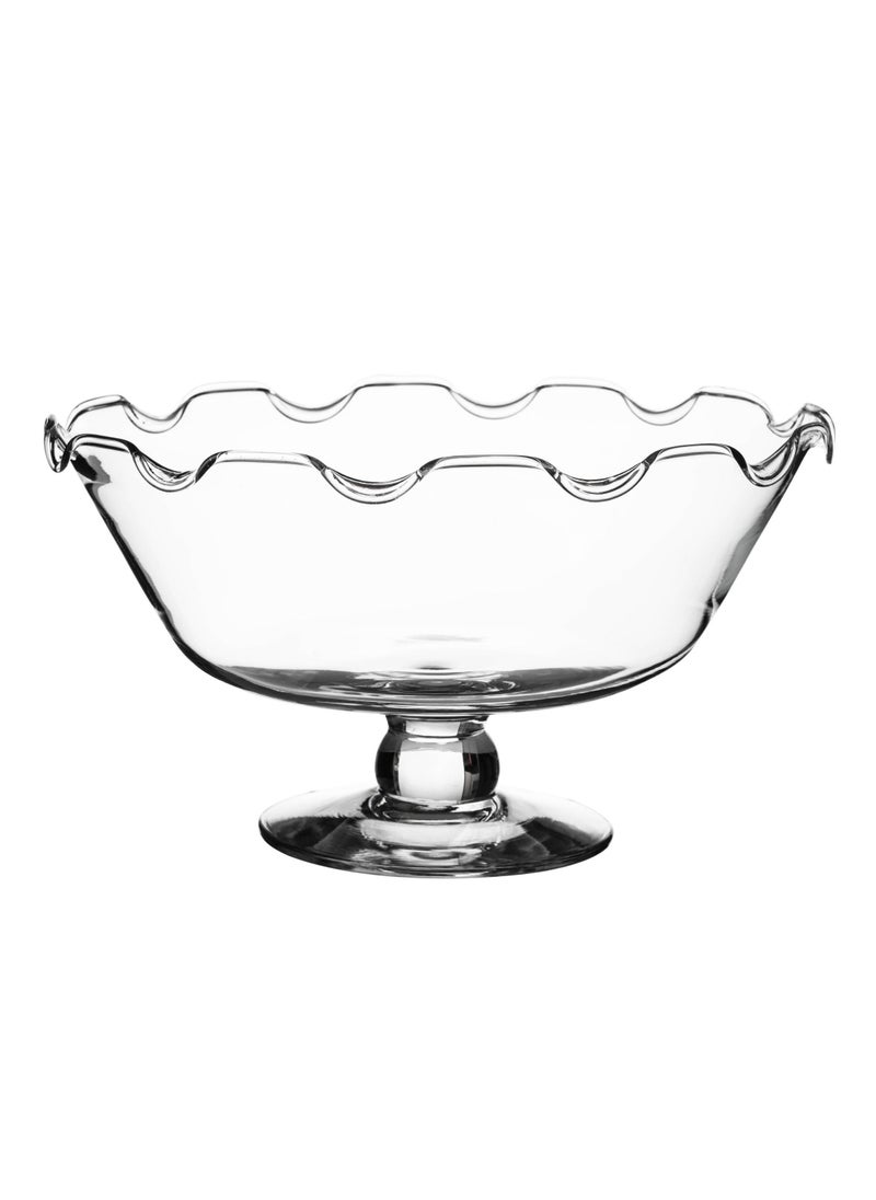 Generic - طبق فواكه وسلطة زجاجية بقاعدة مقاس = 24*12 سم - Image 1