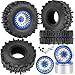 BRCatWPark Aluminum 22 Wheel Tires for 110 SCX10 SCX10 II SCX10 III SCX10 Pro TRX4 TRX6 Gen78 D90 VS410 MST CFX RC Crawler Car22 Beadlock Wheel Off Road Buggy Rally RC Truck TiresSilver - Image 2