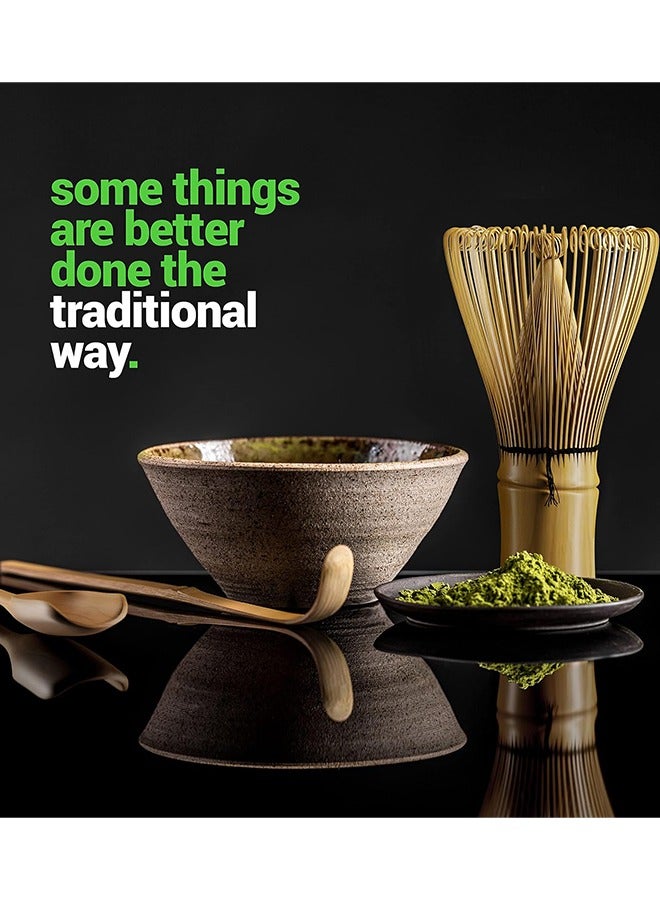 3pcs Matcha Tea Whisk Set Traditional Handmade Ceremony Accessories Stirrer Bamboo Spoon  - Image 3