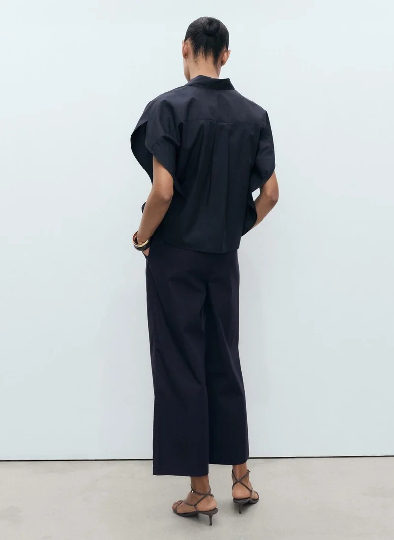 مانجو Straight-cut crop trousers