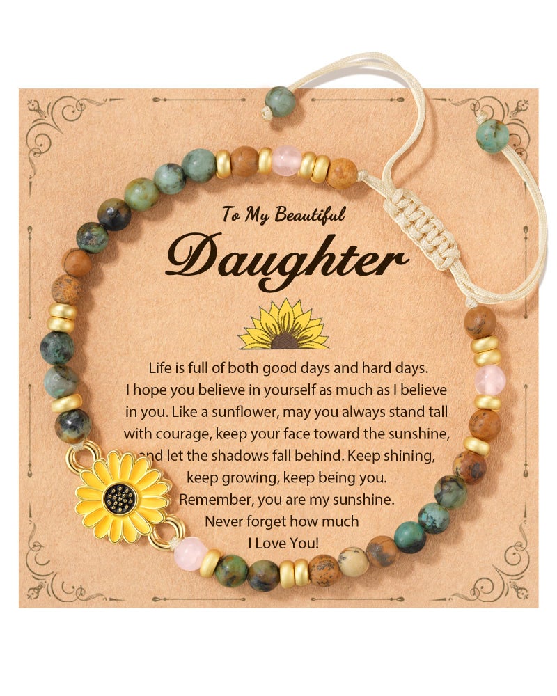 Tarsus Daughter Gifts from Mom, Daughters Bracelet Sunflower Jewelry Birthday Christmas Gifts for Daughter Adults Teens - Image 1