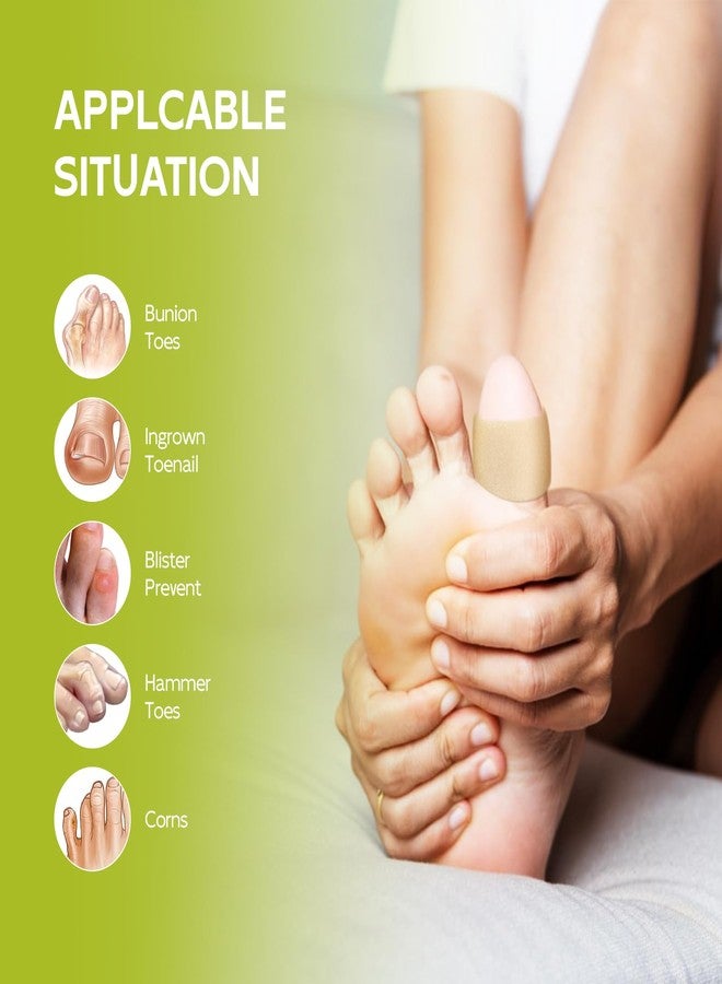 Bukihome Cuttable Toe Tubes Sleeves - Foam Toe Protectors for Corns, Calluses, Blisters - Fabric & Breathable Gel Lining Toe Sleeve Protectors Relief Toe Pressure Pain - Large Size,3 Count,White - Image 5