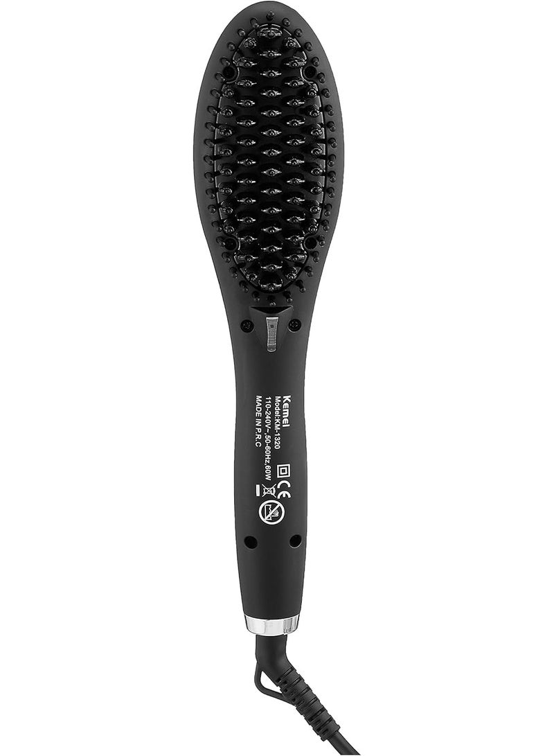 كيمي Electric Hair Straightening Brush – Quick And Easy Straightening For Smooth Hair, Km-1320 - Image 2