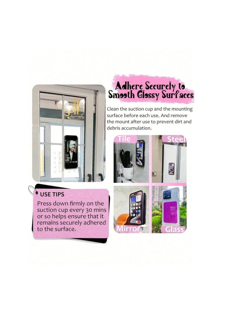 Silicone Suction Cup Phone Holder - Selfie Video Holder For Phone/Android Phones - Image 4