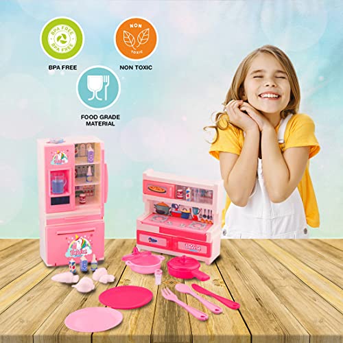 Wembley Kitchen Set for Kids Girls & Boys | Cooking Set for Kids 29 Pcs Unicorn Themed | Pretend Play Kitchen Set Toys for kids aged 3+ | Food Party Role Cooking Ideal Gift for Birthday BIS Approved - Image 5