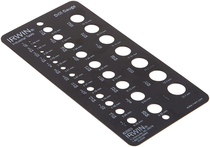 IRWIN Drill Bit Gauge, 1/16-to-1/2-Inch, 29-Hole (12092) - Image 3