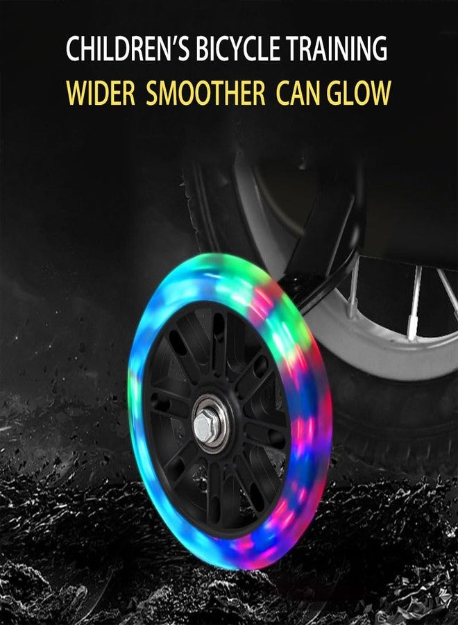 Nakazawa Adjustable Training Wheels for Bike Fits 12/14/16/18/20 Inch Bikes Bicycle Training Wheels for Stabilizer Training,When the wheels touch the ground, they emit colored lights - Image 2