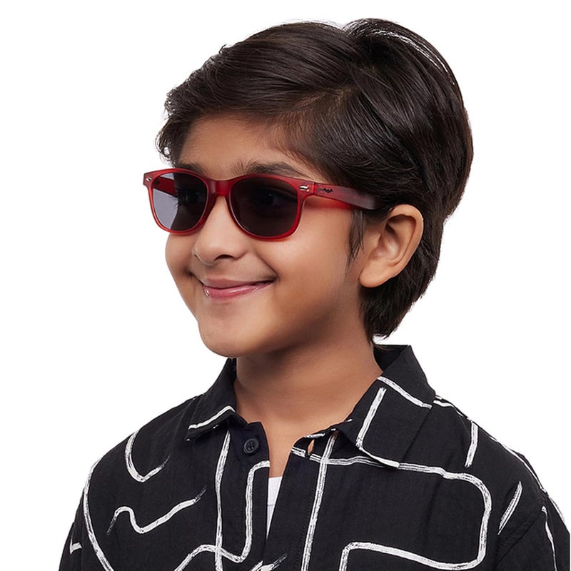 Hooper Superhero Collection | Full Rim Square Branded and Stylish Kids Sunglasses | 100% UV Protected | For Boys & Girls (Age 5-8 yrs) | LK S16250 - Image 3