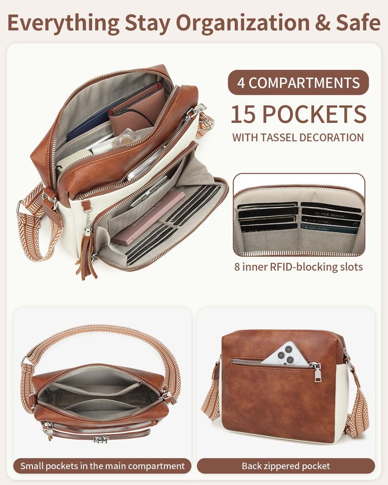 CLOKARS Crossbody Bags for Women, Medium Crossbody Purse with RFID Pockets & Built in Wallet, Handbags Shoulder Bag, Gifts - Image 4