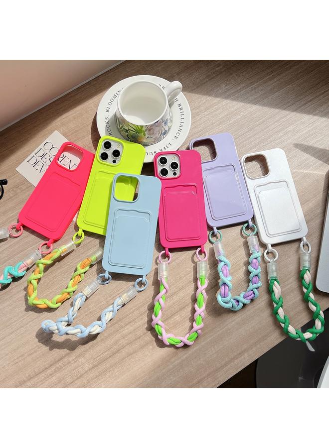 Zaboon Case For iPhone 12 Pro Max Dopamine Card Slot Phone Case with Lanyard - Image 2