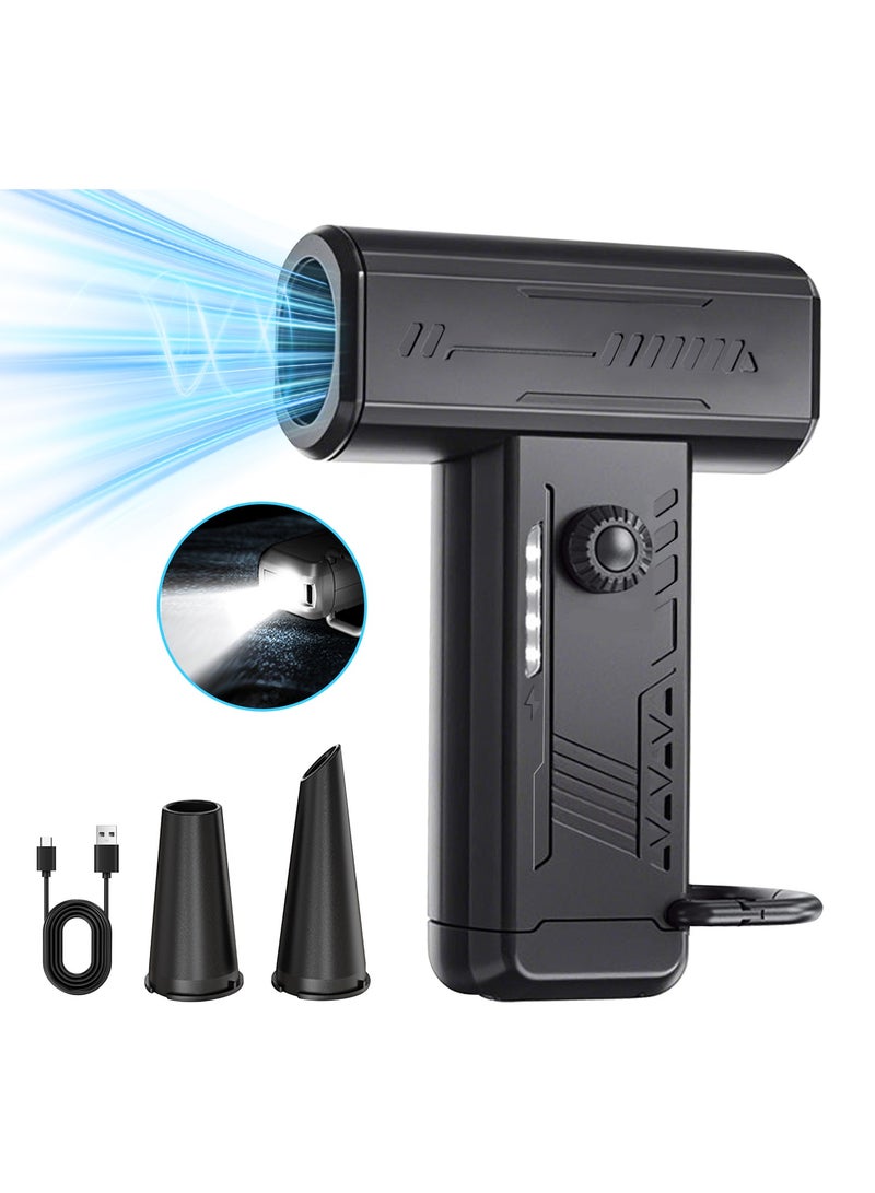 نكومي منفاخ مروحة محمولة باليد عالية السرعة، مروحة نفاثة قوية للغاية بشاحن توربيني بسرعة 130,000 دورة في الدقيقة للسيارة والتنظيف والتخييم والهواء الطلق. - Image 1