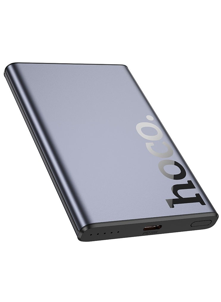 هوكو باور بانك مغناطيسي من هوكو Q32 بسعة 5000 مللي أمبير/ساعة مع شحن سريع بقوة 20 وات - رمادي معدني - Image 3