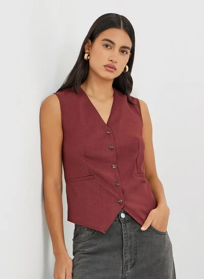 ستايلي ستيلي سترة بخصر بأزرار