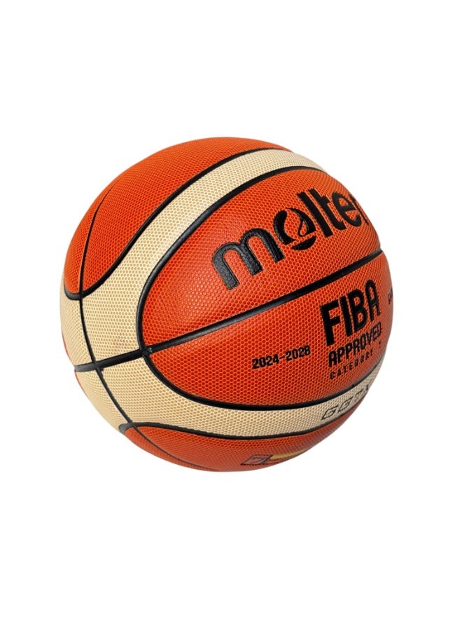 مولتين كرة سلة مولتن من كيوشوب®️ من الجلد الصناعي للبالغين من الجنسين كرة السلة للاستخدام في الاماكن المغلقة والمفتوحة، معتمدة من الاتحاد الدولي لكرة السلة - Image 1