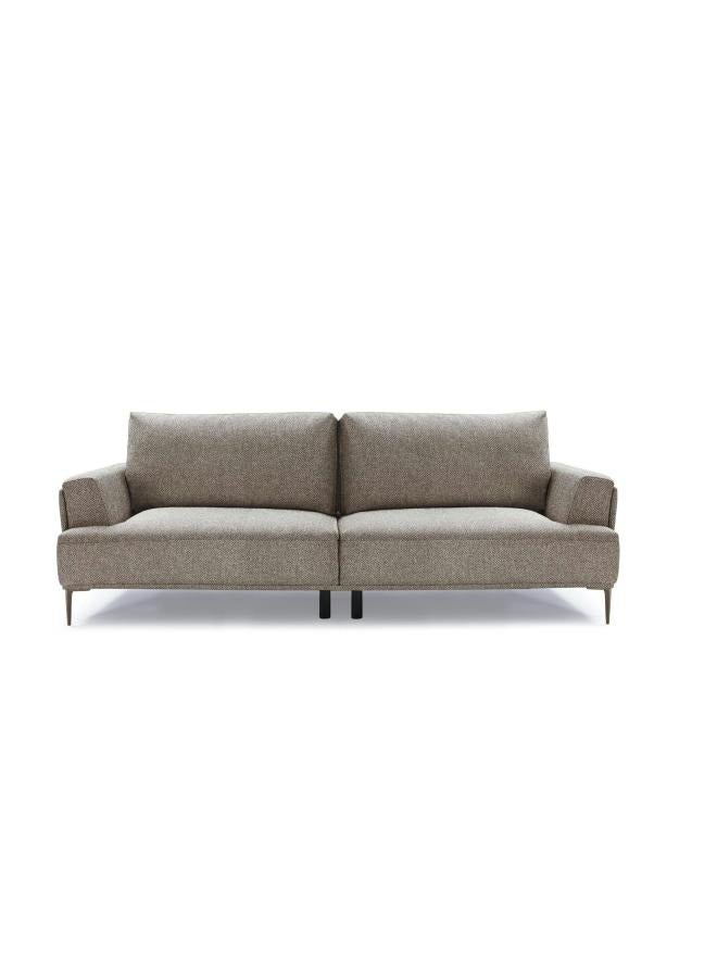 LOFT HERO, SOFA 2.5 SEAT, 230X107X84, FABRIC, LIGHT BROWN WITH TITANIUM LEGS 560/FH10A. - Image 1