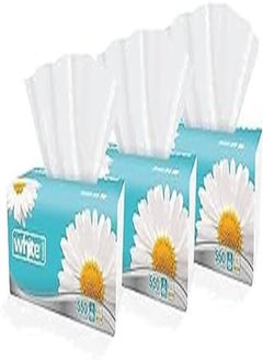 White White mega pack 550 sterilized tissues, 550 Count (Pack of 3), white 