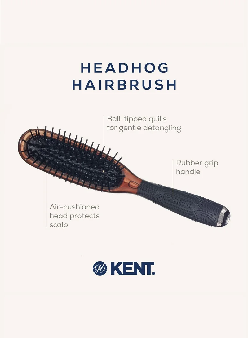 KENT Head Hog Hair Brush - Natural Bristle Hairbrush for Smooth, Shiny and Healthy Hair - Premium Styling Brush