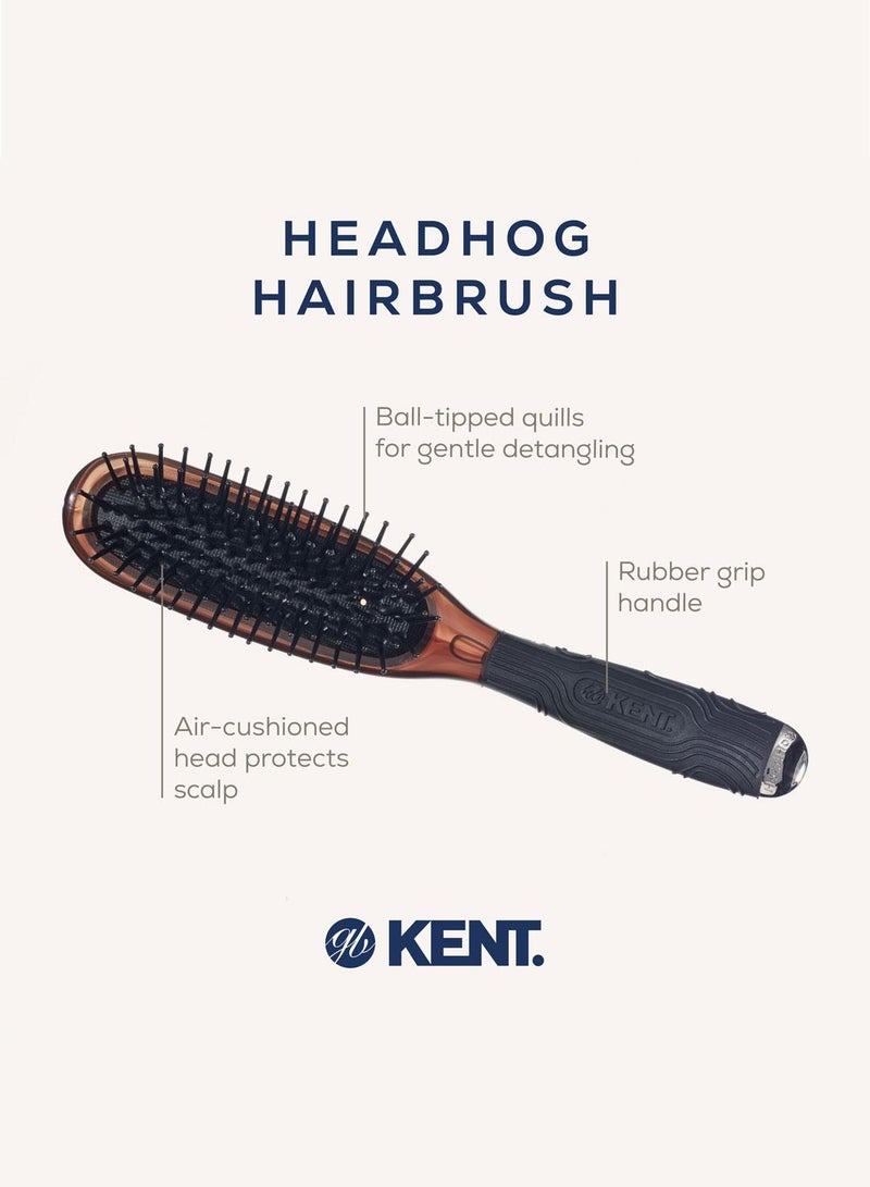KENT Head Hog Hair Brush - Natural Bristle Hairbrush for Smooth, Shiny and Healthy Hair - Premium Styling Brush - Image 3